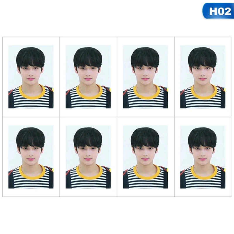 H02 Kpop TXT для членов школы, ID, фото, The Dream Chapter: Star Taehyun Beomgyu, Униформа, Фотокарта, Soobin Yeonjun, коллективные карты, 8 шт - Цвет: H02