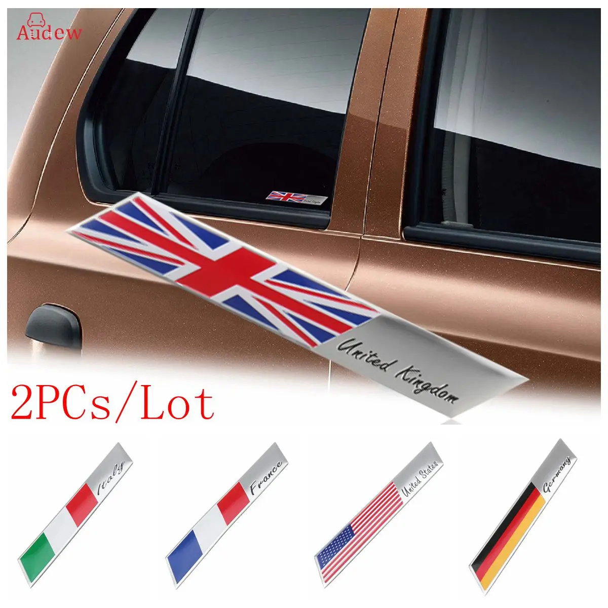 2xsmall 3D стикер автомобиля для Великобритании Англии/Италии/Германии/США/Франции