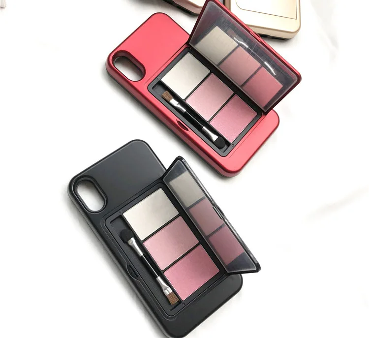 Женский макияж Палитра Тени для век зеркальные чехлы телефонов iphone 7 8 Plus X 6 6S