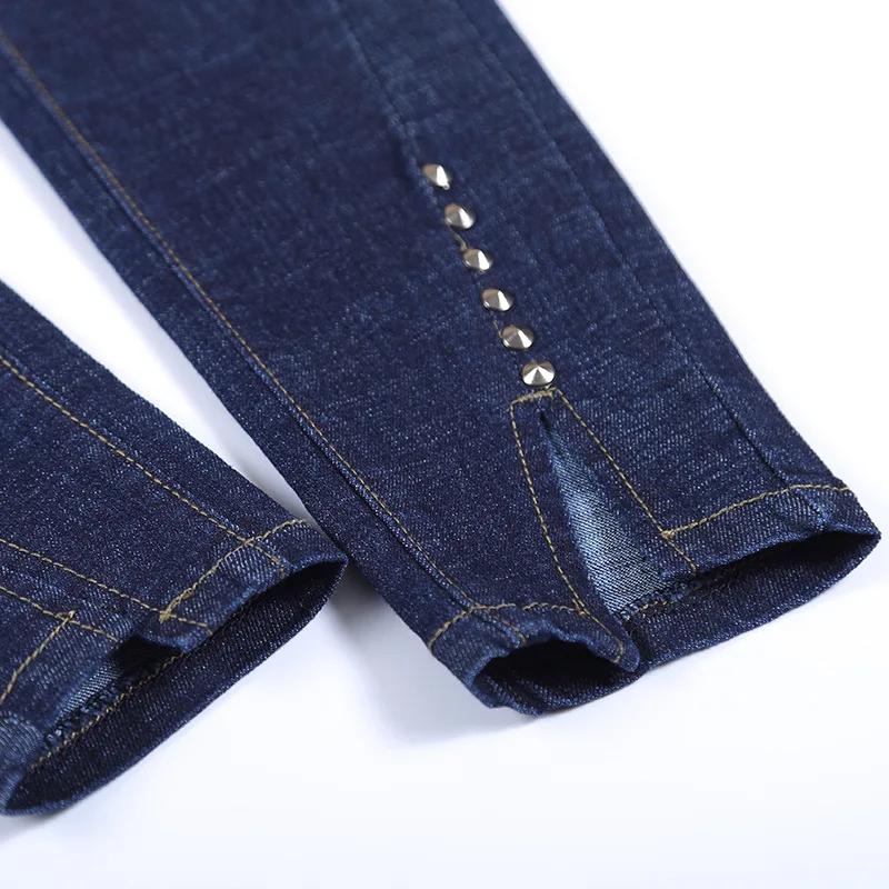 

2018 Autumn Skinny Jeans Boyfriends Denim Pants Elastic High Waist Jeans Ankle Length Pencil Jeans for Women Plus Size