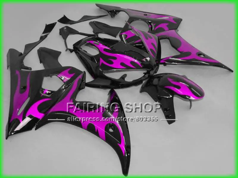 Красный Пламя в черном цвете тела запасных частей для YAMAHA R6 обтекатель комплект 03