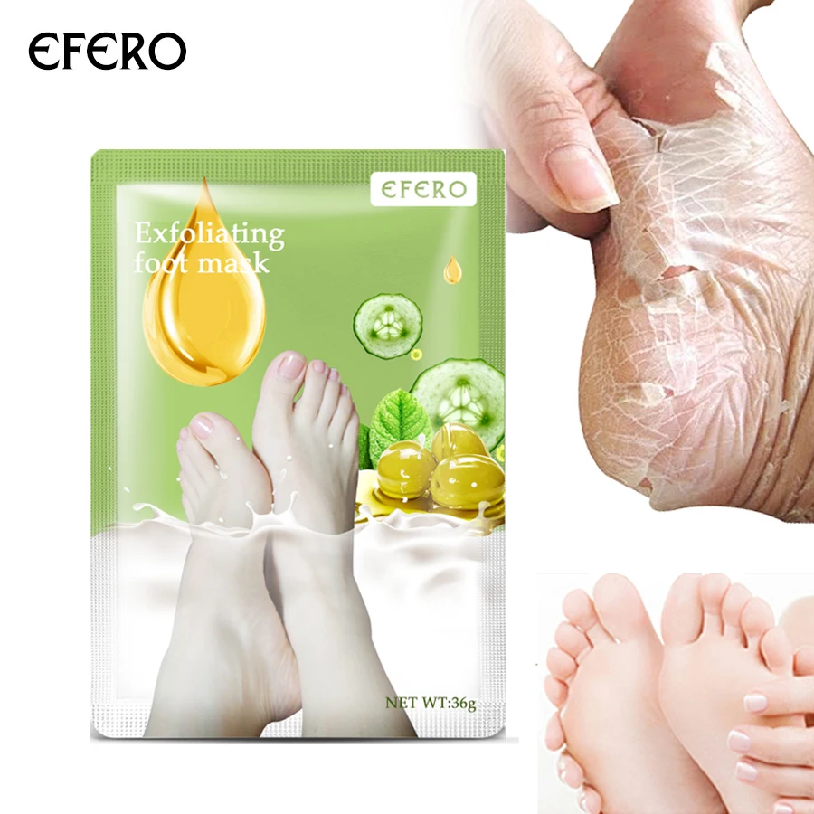 Маска efero для пилинга ног педикюрные носки крем на каблуках отшелушивающая маска