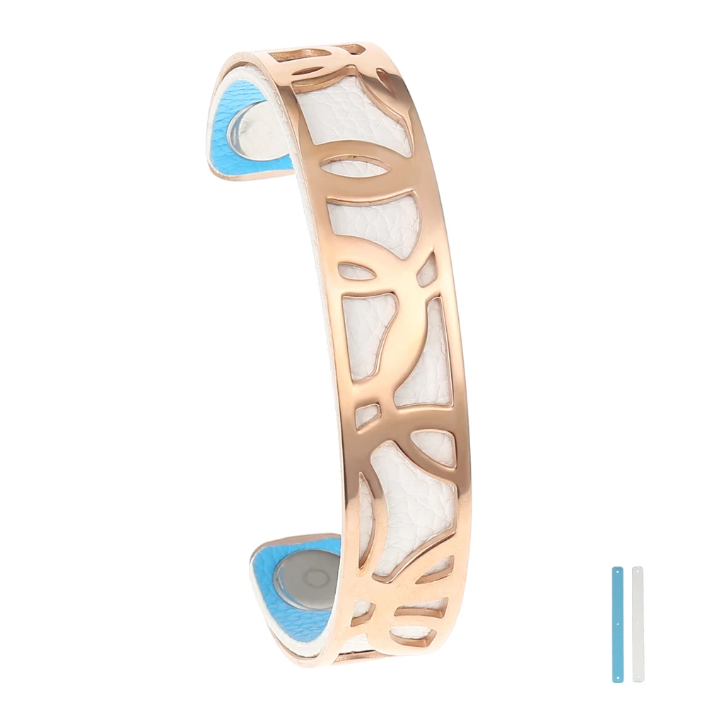 Legenstar Bijoux Jonc сменный Браслет на манжет Femme Argent 14 мм браслеты из нержавеющей стали браслеты для женщин - Окраска металла: rose gold
