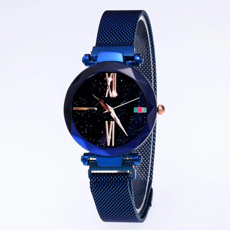 Роскошные женские часы 2019 розового золота с магнитной застежкой звездного неба