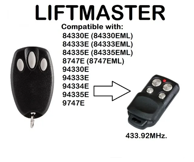 New for Liftmaster chamberlain 94335E garage door remote control replacement free shipping 433.92Mhz rolling code | Электроника
