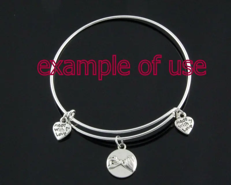 1 шт. браслет с шармами покрытый серебром золотом и родием |