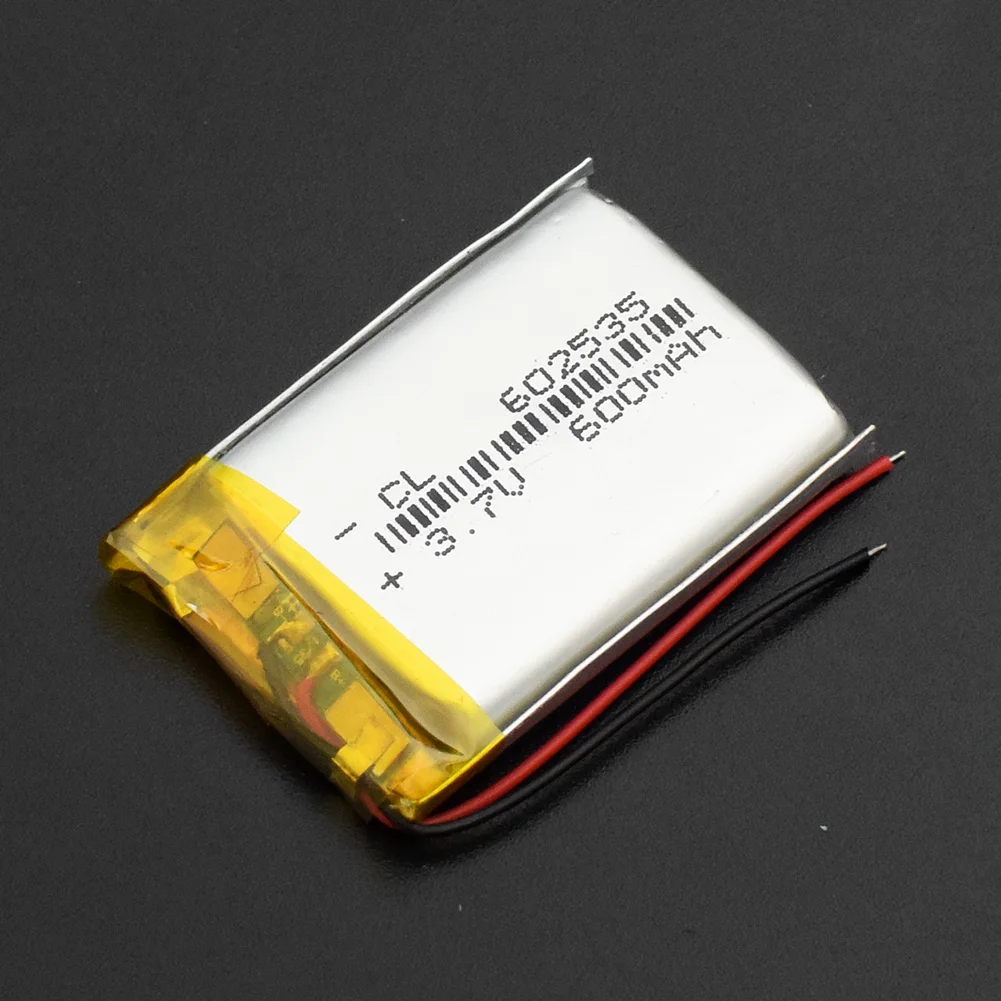 1/2/4 шт. Перезаряжаемые литий полимерный Батарея 602535 3 7 v 600mah Li po ионный Замена мини