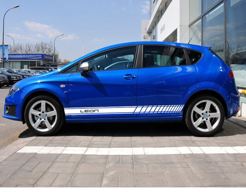 2 шт./партия, автомобильные наклейки в полоску, наклейки-флаг Graphi для seat leon, автомобильные аксессуары