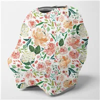 Чехол для кормления многофункциональное Грудное вскармливание ScarfBaby автомобильные чехлы для сидений, чехол для коляски, навес для сидения для мальчиков(перо Цветочный