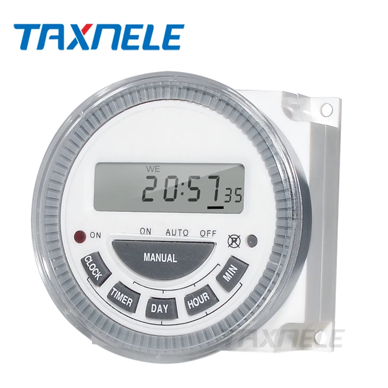 Цифровой таймер TM619 AC220V 16A Еженедельный программируемый реле времени ЖК-Таймер Счетчик часов и минут