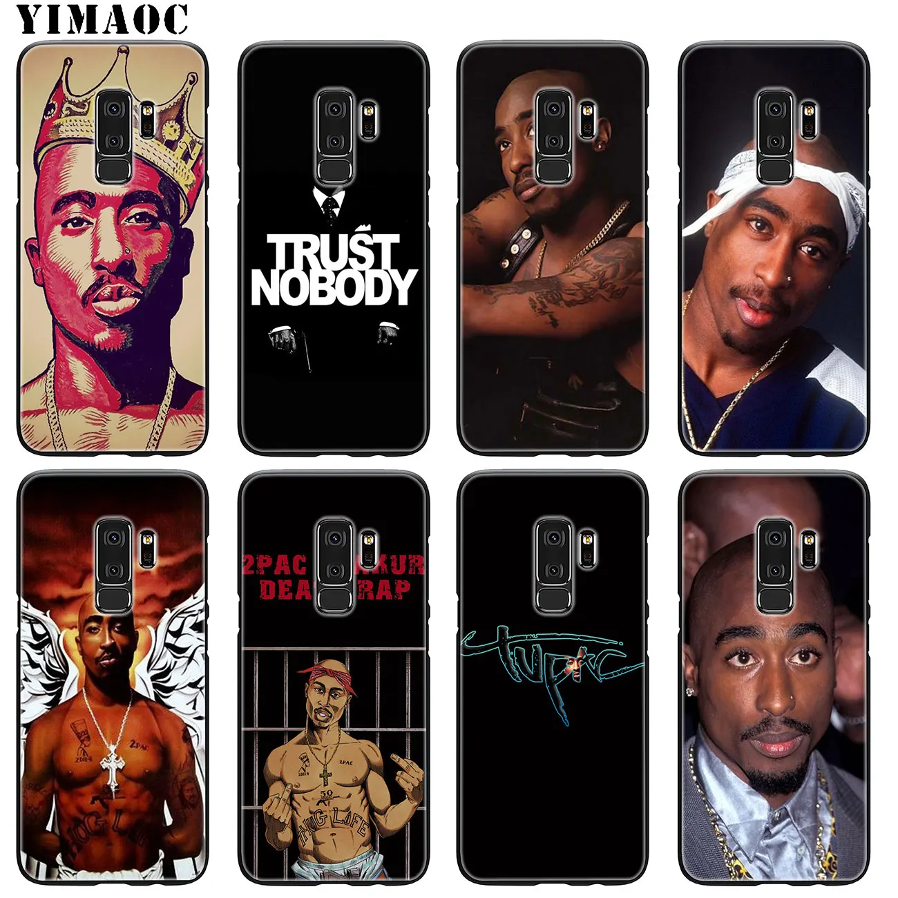 Мягкий силиконовый чехол YIMAOC 2Pac Tupac Shakur для Samsung Galaxy S10 Plus S9 S8 S6 S7 Edge S10e TPU черный