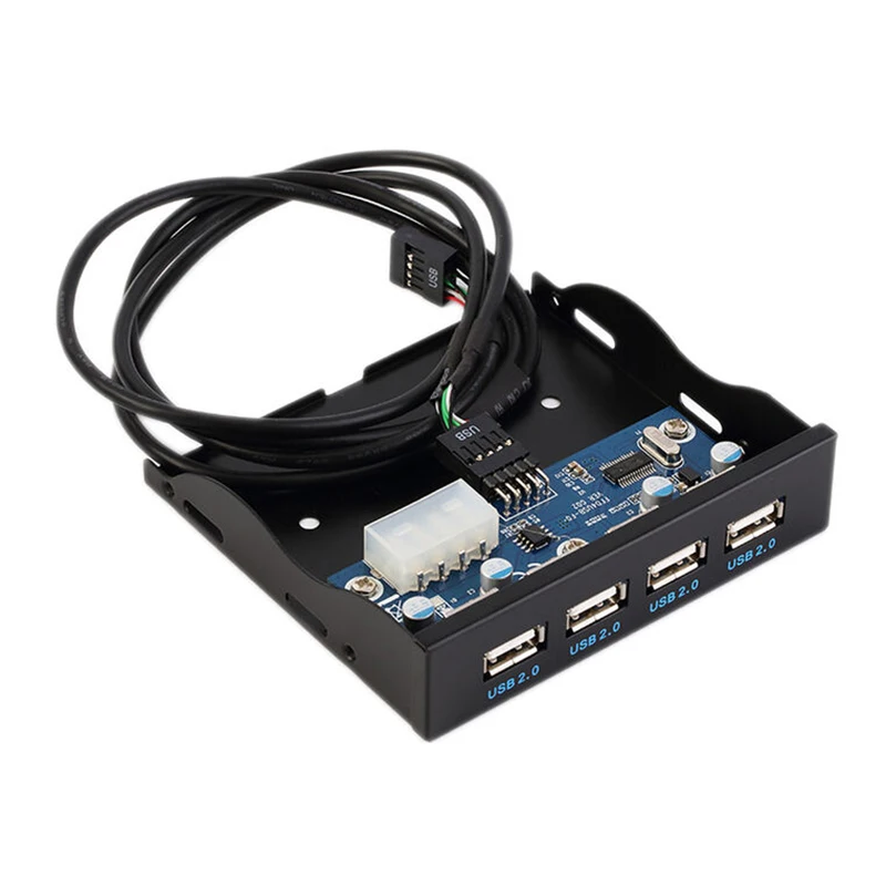 Высокое качество Передняя панель 4 порта USB Hub 2 0 адаптер расширения портативный