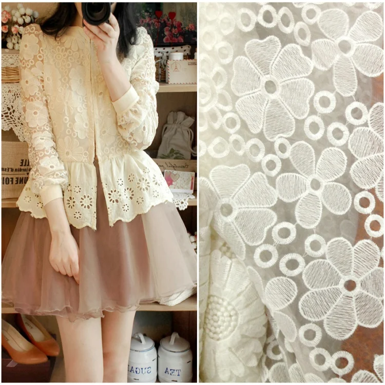 FFLACELL 50 см кружевная Вышивка блесток вышивка органза ткань одежда платье