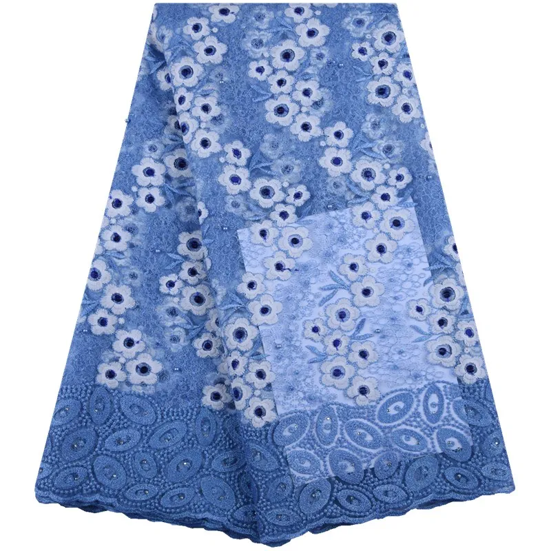 2019 новая круглая вышитая Цветочная французская кружевная ткань
