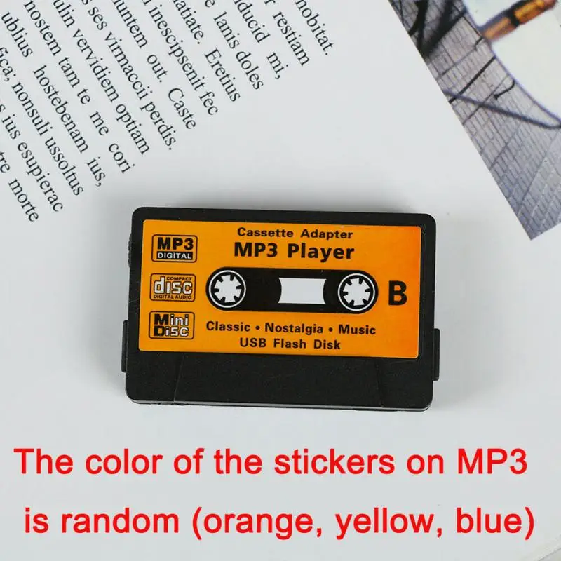 Черный Форма кассеты милые радио мини дети Перезаряжаемый USB порт Ретро MP3-плеер TF карта - Цвет: Черный