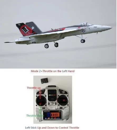 Электрический радиоуправляемый самолет EDF струи Freewing F18 64 мм RTF без