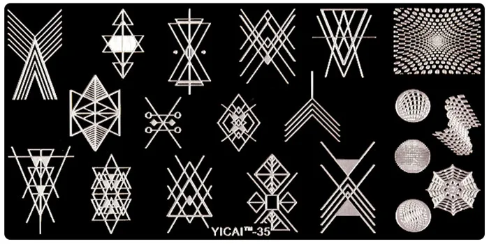 YICAI-35 40 стилей ногтей штамповки пластины для ногтей прямоугольник штамповки пластины Дизайн DIY украшения для ногтей шаблон инструмент SPV/YICAI21-40 - Цвет: YICAI-35