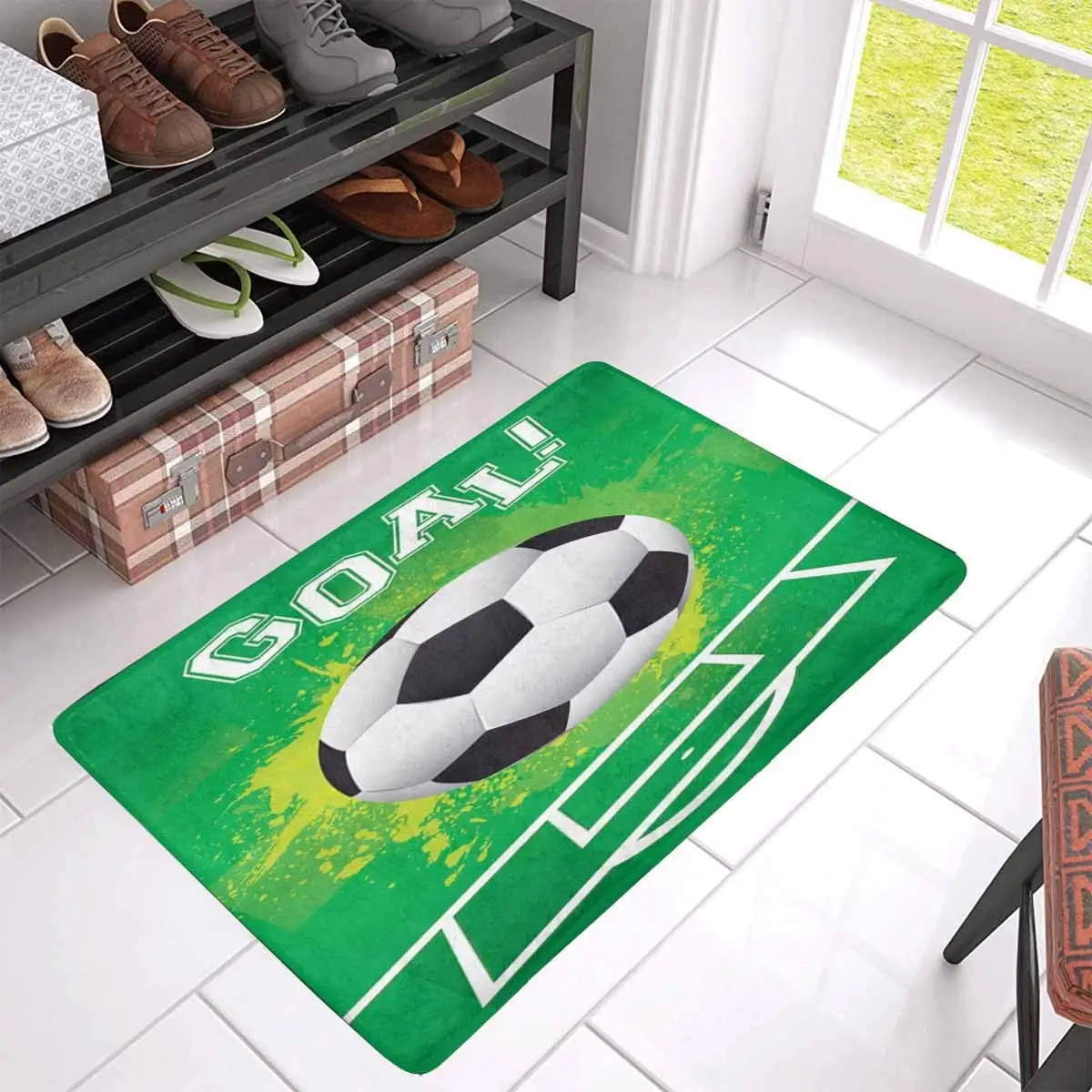 Football Soccer Indoor Doormat Non Slip Front Entrance Door Mat Rug | Дом и сад