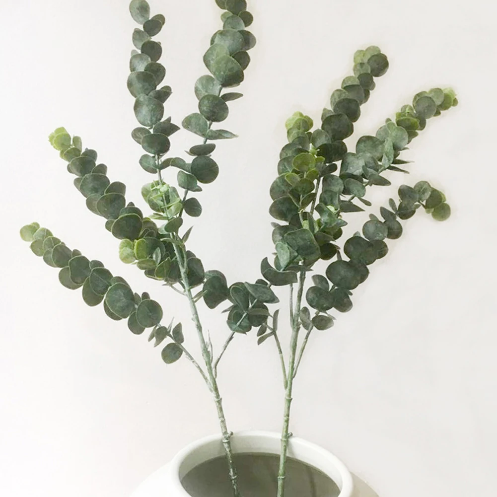 1 шт. искусственный Эвкалиптовый веточка для растений дома сада сцены