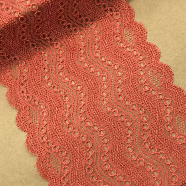 17cmorange 1 yard Эластичная кружевная ткань diy одежда аксессуары отделка свадебное платье юбка кружева большой размер кружева - Цвет: 17cmorange 1 yard