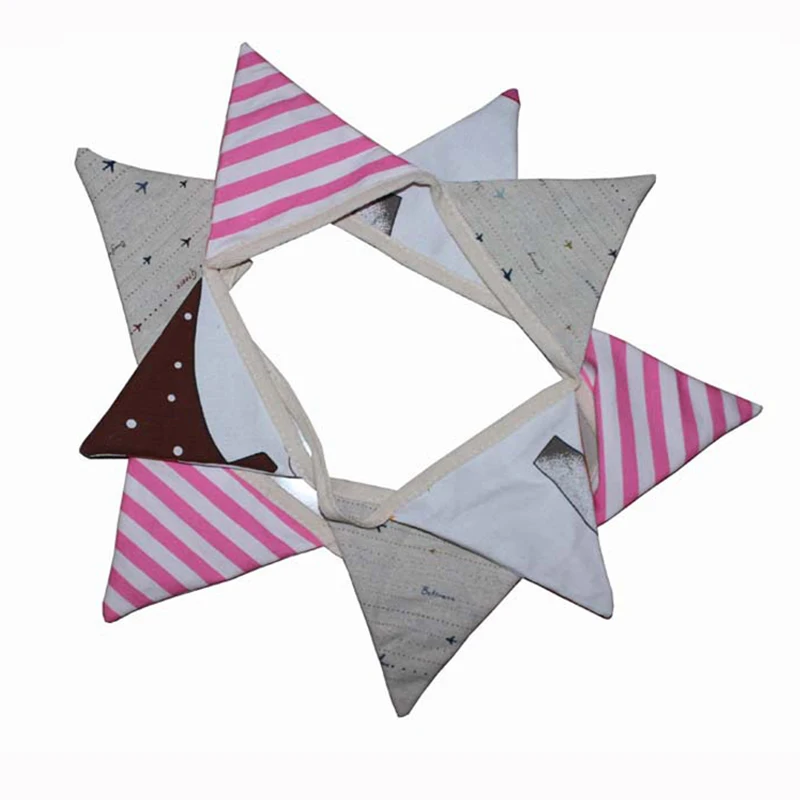 9 Trigangle флаги красочные баннеры для палатка вигвам детей Холст Вымпел дня