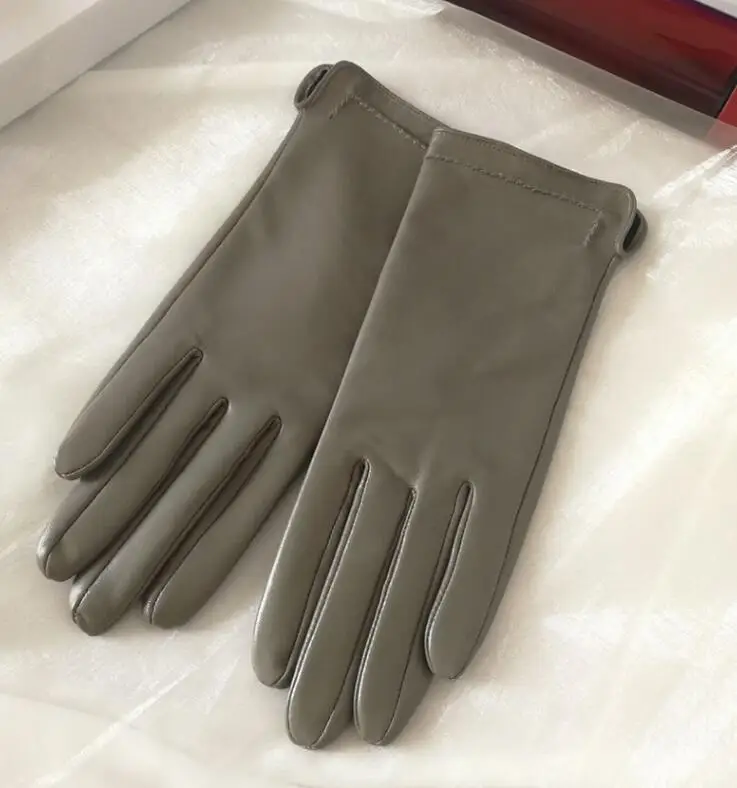 Женские осенне зимние Утепленные перчатки из натуральной кожи женские короткие