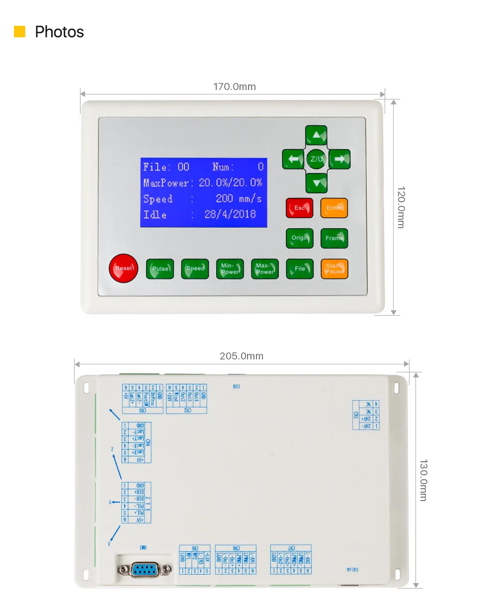 Cloudray Ruida RD RDLC320-A Co2 лазерный DSP контроллер для лазерной гравировальная и режущая машина RD320 320