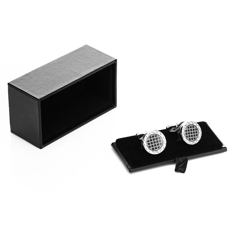 Черный PU кожаный Geschenk коробка для Manschettenknopfe запонки коробка для хранения украшения-Запонки Ссылки подарочный Органайзер Упаковочная Коробка Чехол