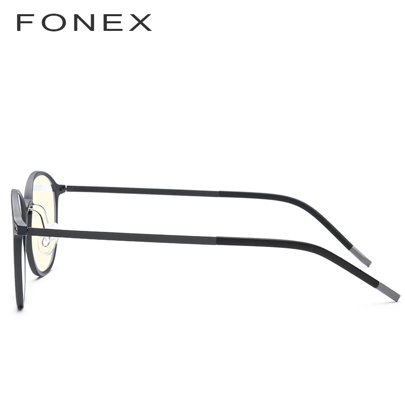 FONEX TR90, анти-синий светильник, очки, оправа для мужчин, защита от радиации, круглые очки для игр, компьютера, очки для женщин, AB02