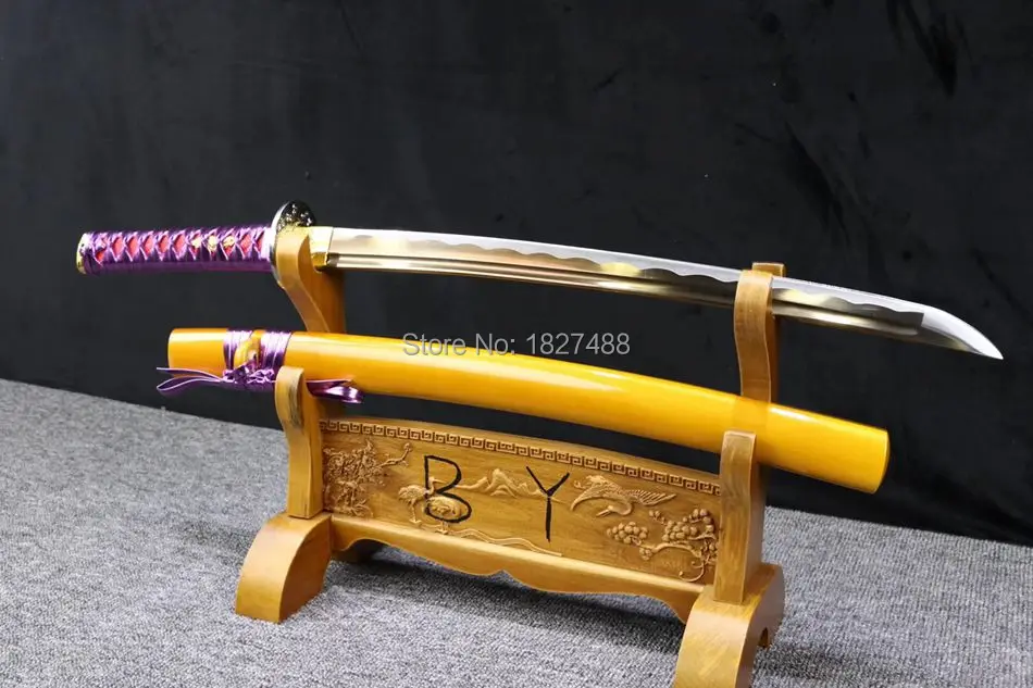 Ручная работа T1095 из высокоуглеродистой стали полный Tang Smaurai Sword острый меч катана