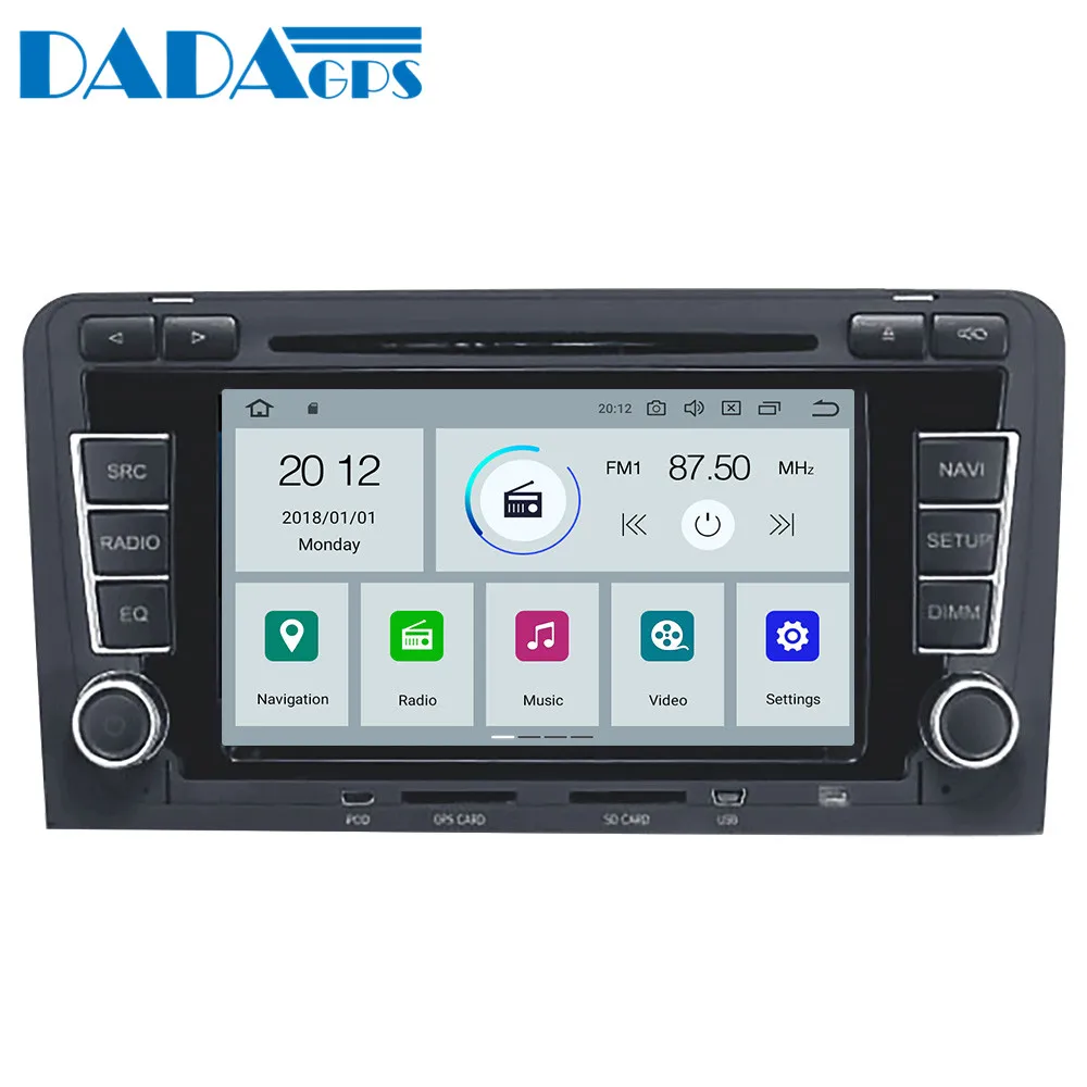Новейший Android 9 0 Автомобильный мультимедийный dvd плеер GPS радио для Audi A3 S3 2003 2013 gps