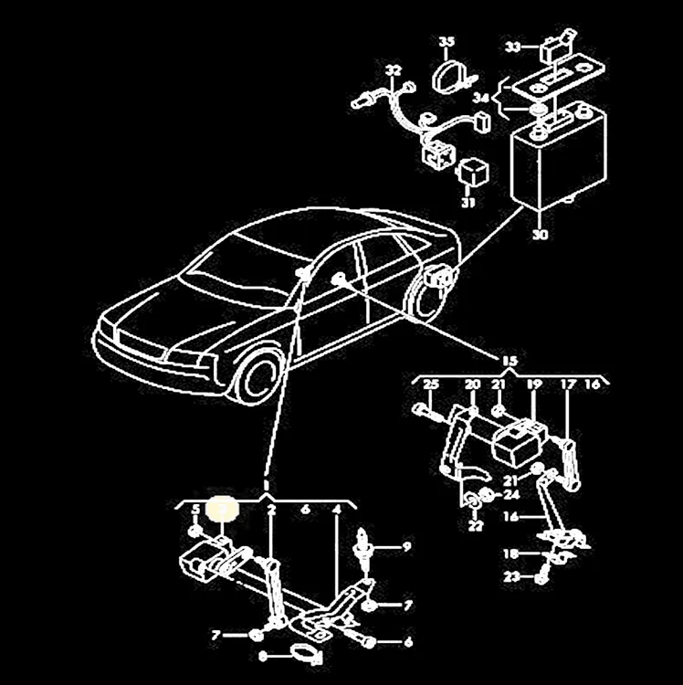 Xenon Faro Sensor de Nivel Para для Golf MK4 Bettle Passat Seat Alhambra Sharan Octavia Superb A4 A6 TT 4B0 907 503|para| |