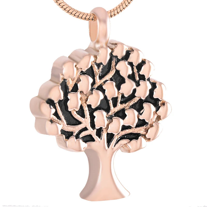 Из нержавеющей стали Древо жизни ожерелье для кремации праха держатель хранения