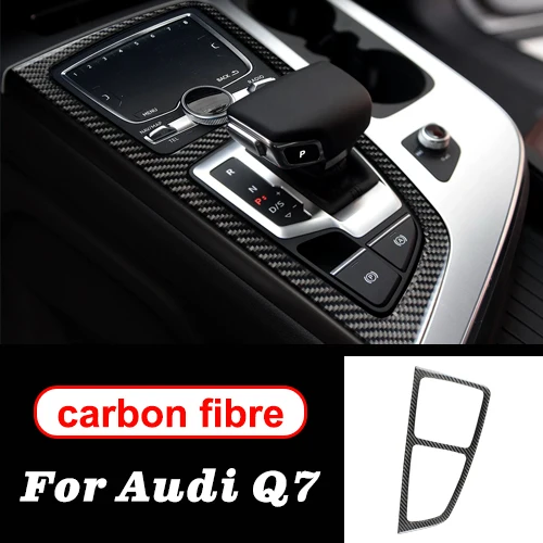 Gear Panel A Аксессуары для Audi Q7 LHD RHD автомобильный Стайлинг интерьерные наклейки из углеродного волокна Дверная панель рулевого колеса украшение - Название цвета: Gear Panel A