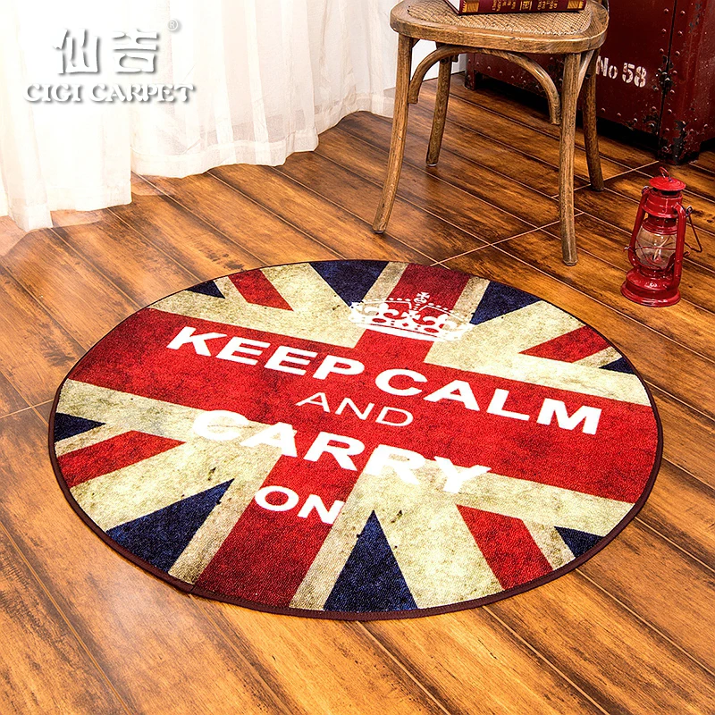CIGI Home Round Mat Bedroom Bathing Room Living Kitchen Geometrical Pattern Anti Skid Floor Carpet Washable Door | Дом и сад