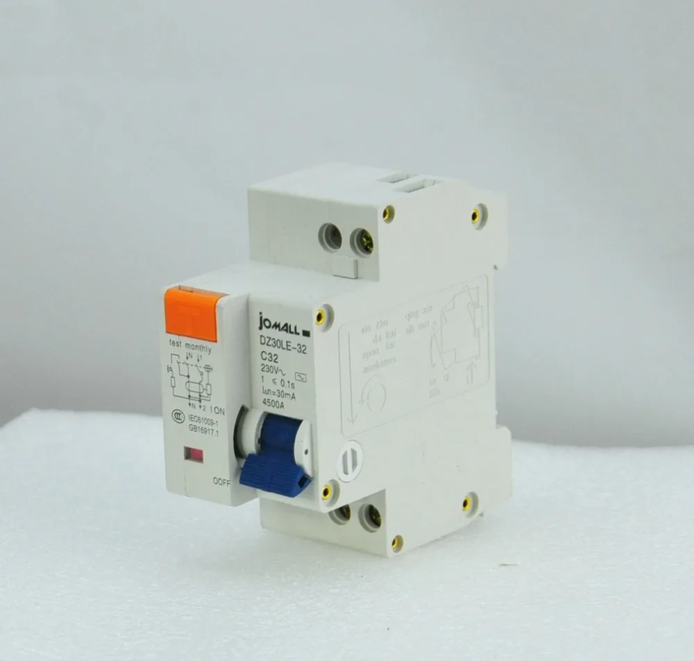 DPNL 1P+ N 32A 230V~ 50 HZ/60 HZ автоматический выключатель с защитой от перегрузки по току и утечки RCBO