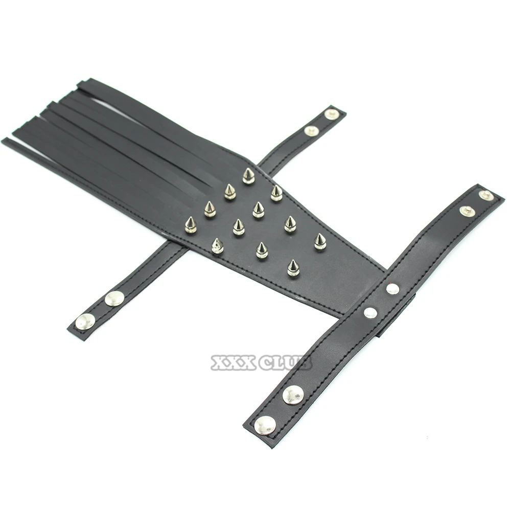 Кожаные перчатки с заклепками кнут веслом кожа интимные товары для секса |