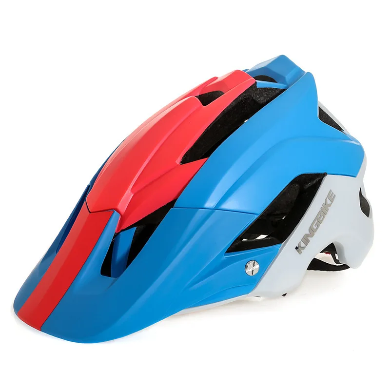 J654 Blue Red BATFOX литой велосипедный шлем ультра-светильник дорожный шлем летучая мышь лиса DH AM Высокое качество Mtb велосипедный шлем Casco Ciclismo 56-62 см - Цвет: J654 Blue Red