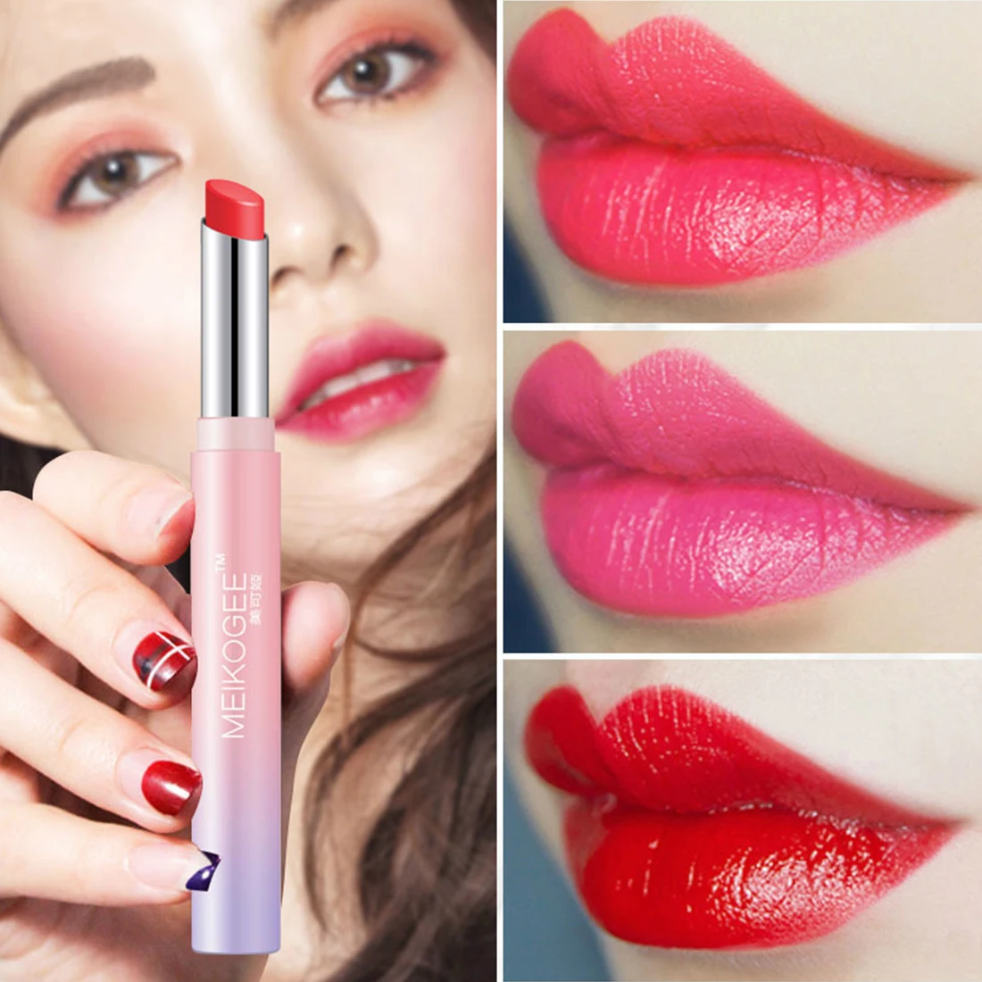 Макияж Красота матовая губная помада Увлажняющая Русалочка Золотая