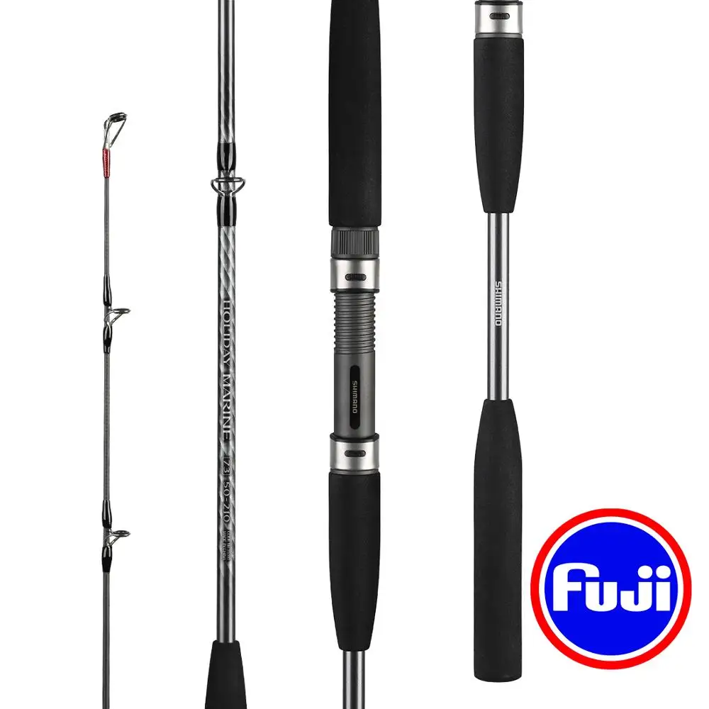 SHIMANO Праздничная морская 73 Удочка 50-240 80-270 2 секции кольца Fuji катушка сиденье лодка рыболовные снасти 2,1 М 2,4 М 2,7 м