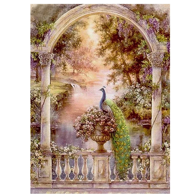 Алмазная 5D картина из круглых квадратных страз сделай сам вышивка крестиком с