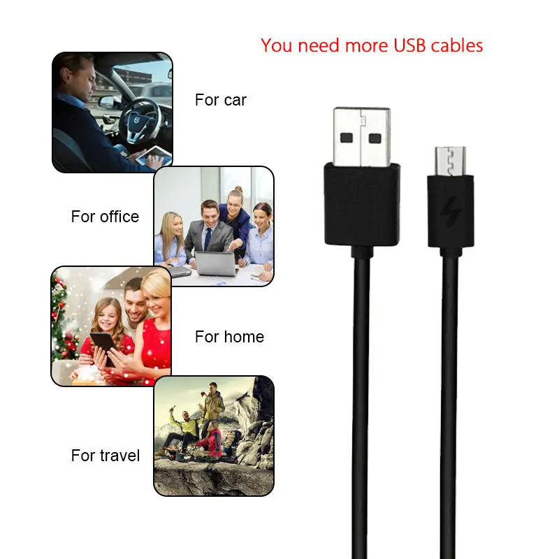 Универсальный кабель Micro USB для быстрой зарядки и передачи данных 5 В 2 А плоский