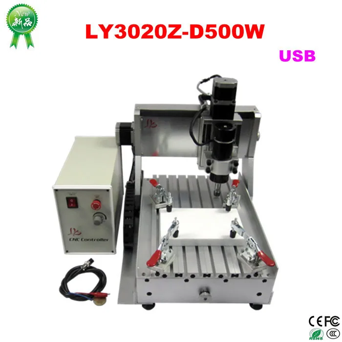 (ЕС бесплатная налоги!) USB порт мини ЧПУ 3020 маршрутизатор 3 оси 500 Вт шпинделя