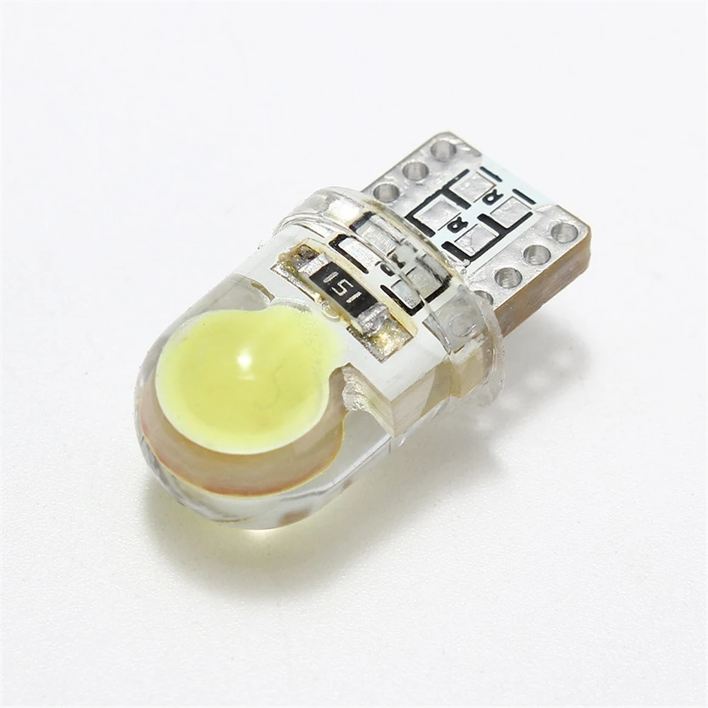 QCDIN 10 шт. T10 194 168 W5W COB 8 SMD Светодиодная CAN шина цвет белый подсветка номерного знака