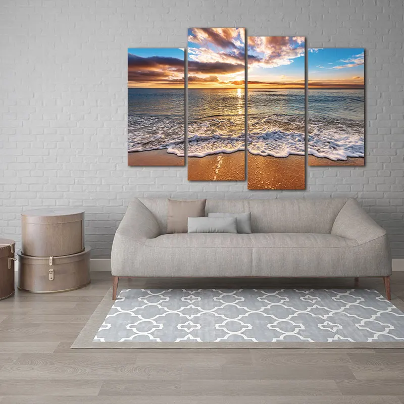 Модульные картины современный морской пейзаж картина на холсте искусство HD