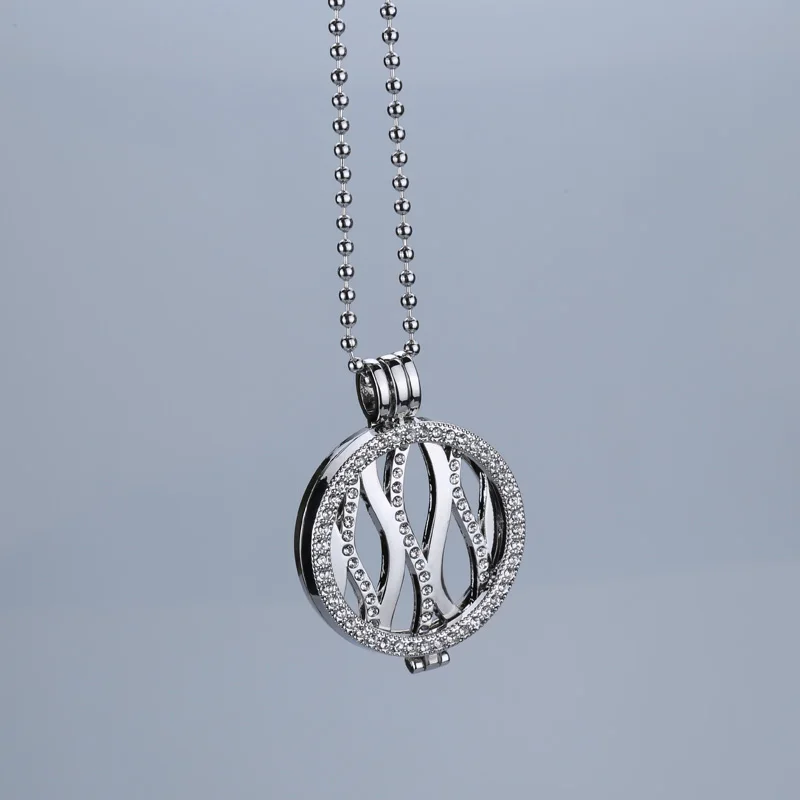 Цепочка с подвеской в виде моих монет 33 мм цвет серебро розовое золото | Украшения