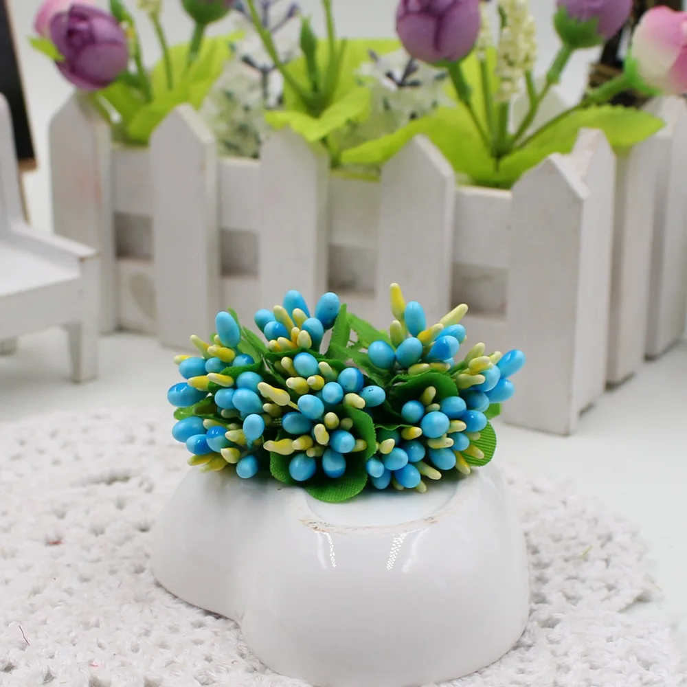 2017 10 шт./лот 2 см шелковые искусственные ягоды Stamen Bacca для свадьбы DIY Цветочные