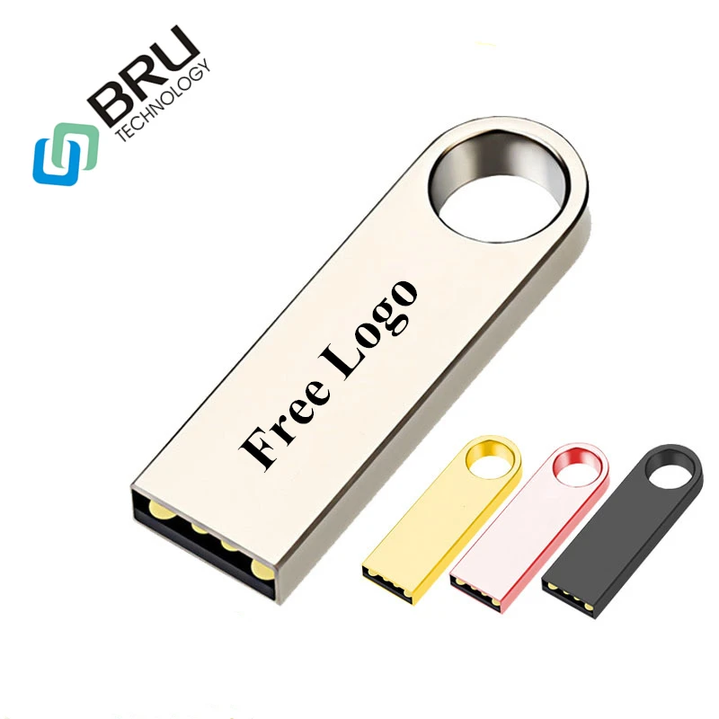 BRU 16 ГБ USB флеш накопитель мини металлический золотой водонепроницаемый Флешка