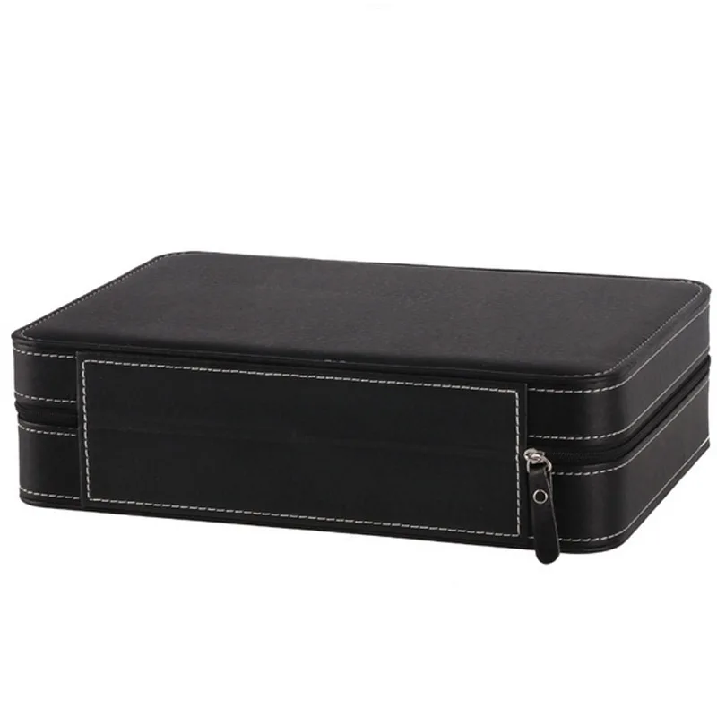 Модный роскошный органайзер коробка с 10 решетками и кожаной застежкой-молнией