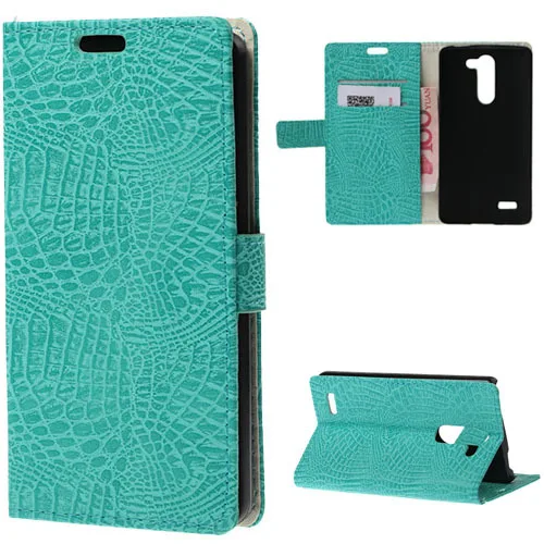 Крокодиловой кожи новый стильный фолио кожаный стенд крышка чехол для флип карты